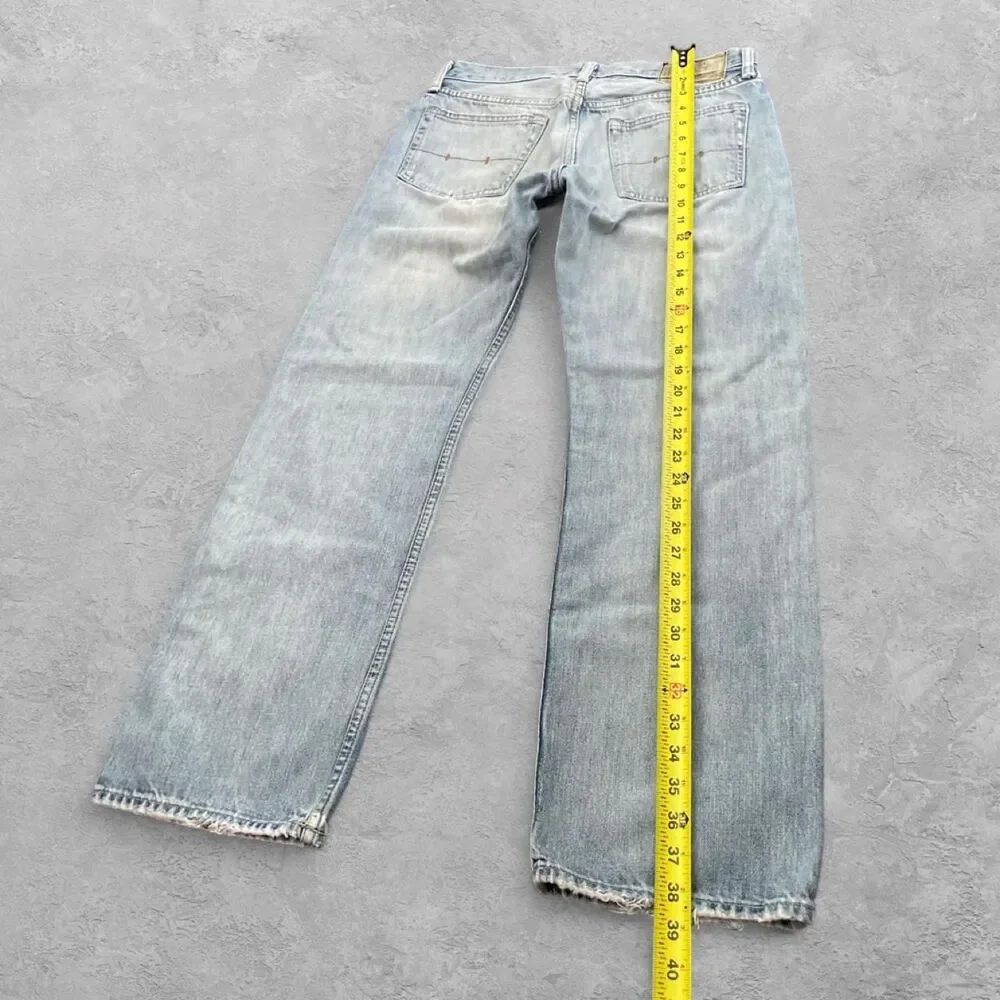 Vintage 90s Y2K Polo Ralph Lauren 15941 Straight Leg Jeans 30x30 Light Wash